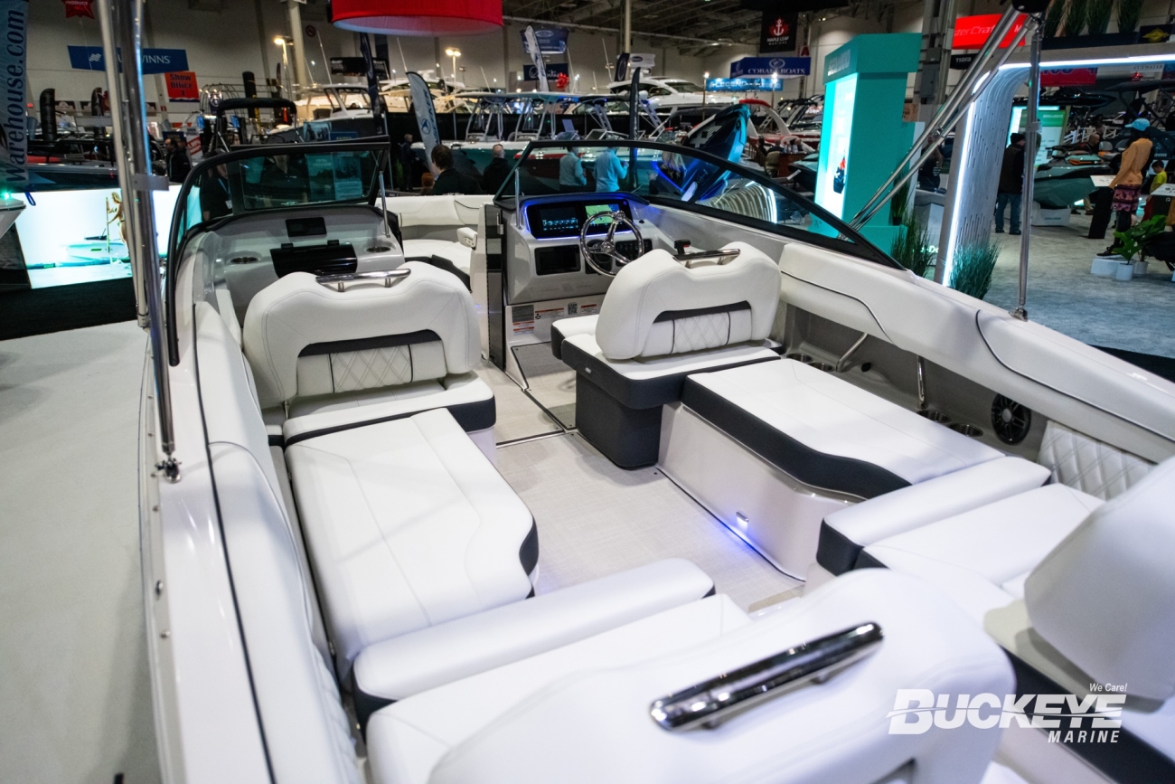 interior of a regal 2000 es at the toronto boat show